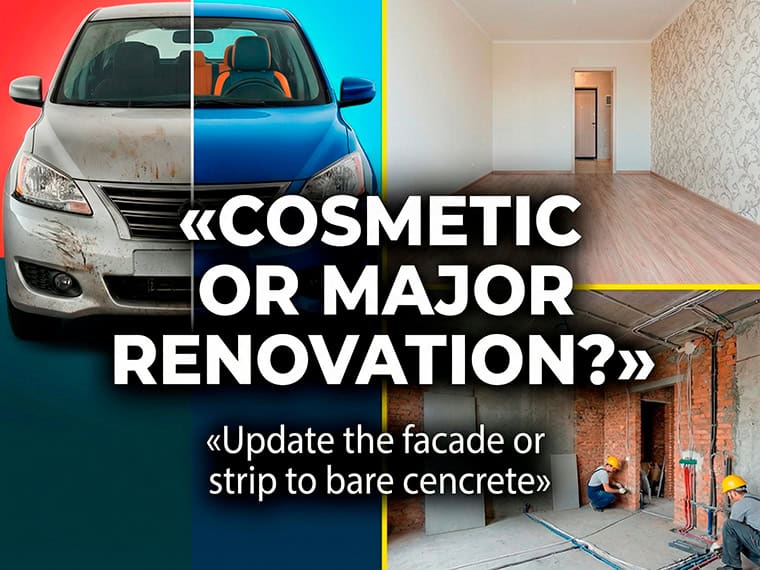 Imagine your apartment is like a car: sometimes a quick cosmetic refresh is enough, and sometimes you need a full “under the hood” renovation.